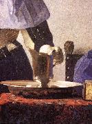 VERMEER VAN DELFT, Jan Young Woman with a Water Jug (detail) re oil painting reproduction
